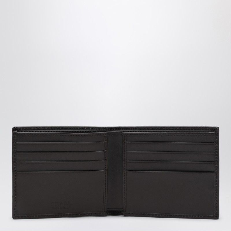 PRADA Mini Two-Tone Fabric and Suede Wallet