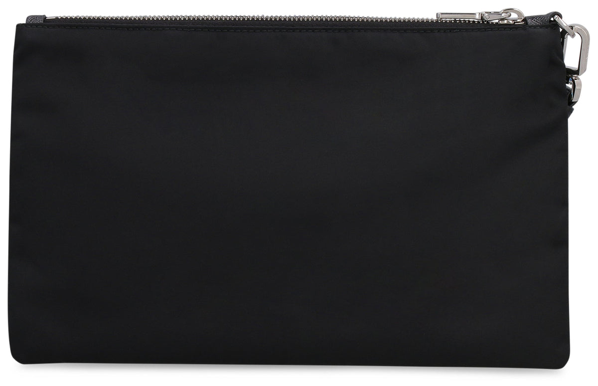 PRADA Mini Re-Nylon and Saffiano Pouch Handbag