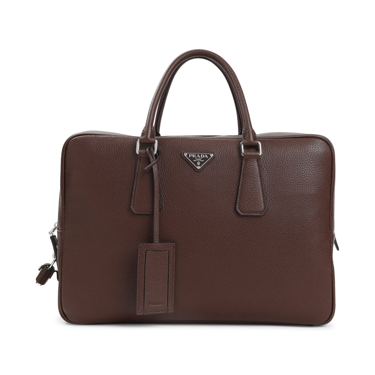 PRADA Grained Leather Tote Handbag - 40cm x 28cm x 13cm