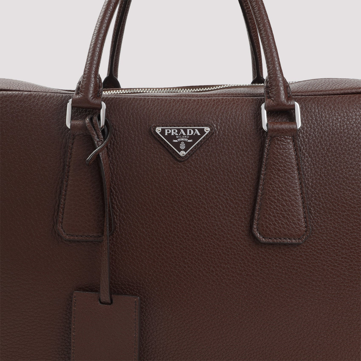PRADA Grained Leather Tote Handbag - 40cm x 28cm x 13cm