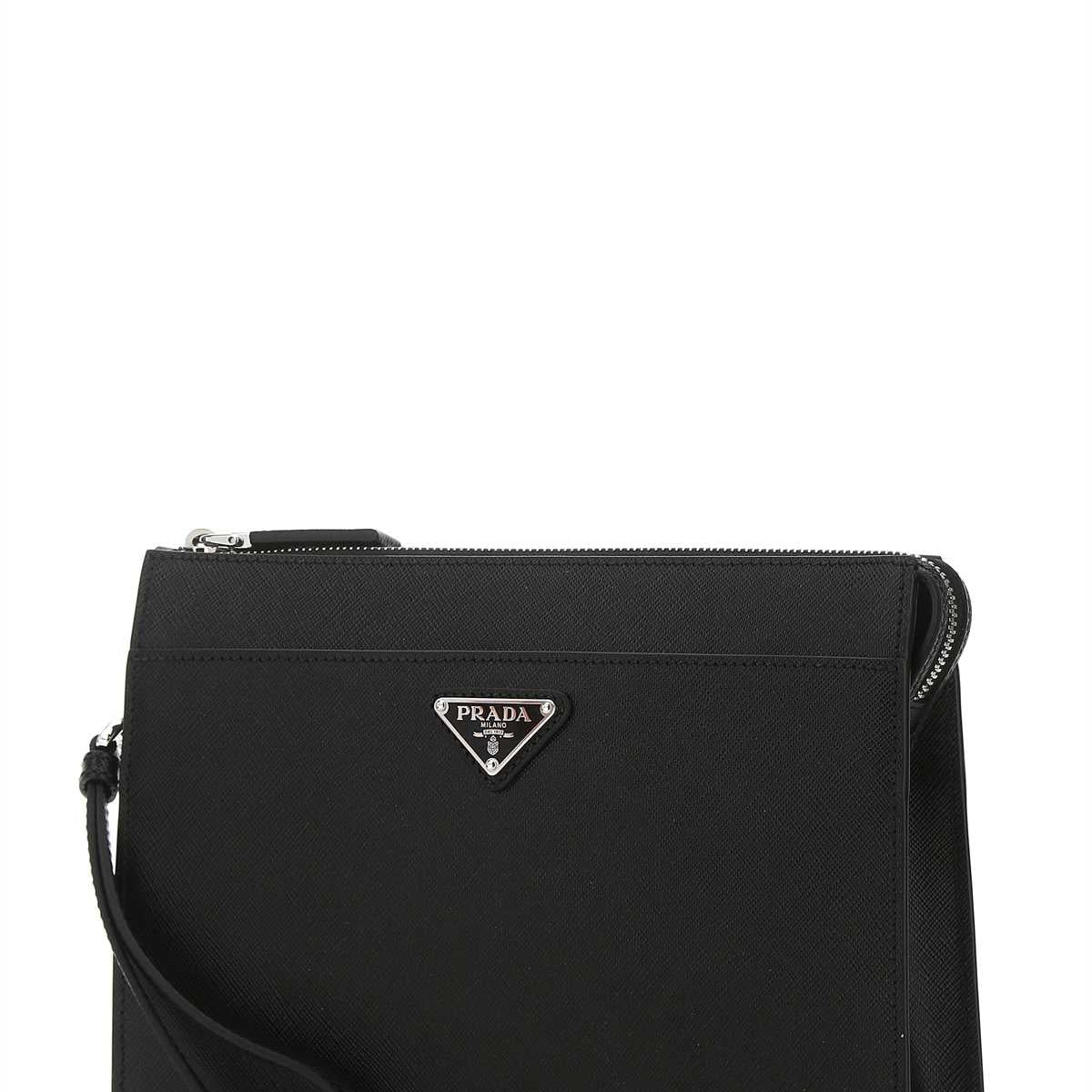 PRADA Elegant Leather Clutch for Men