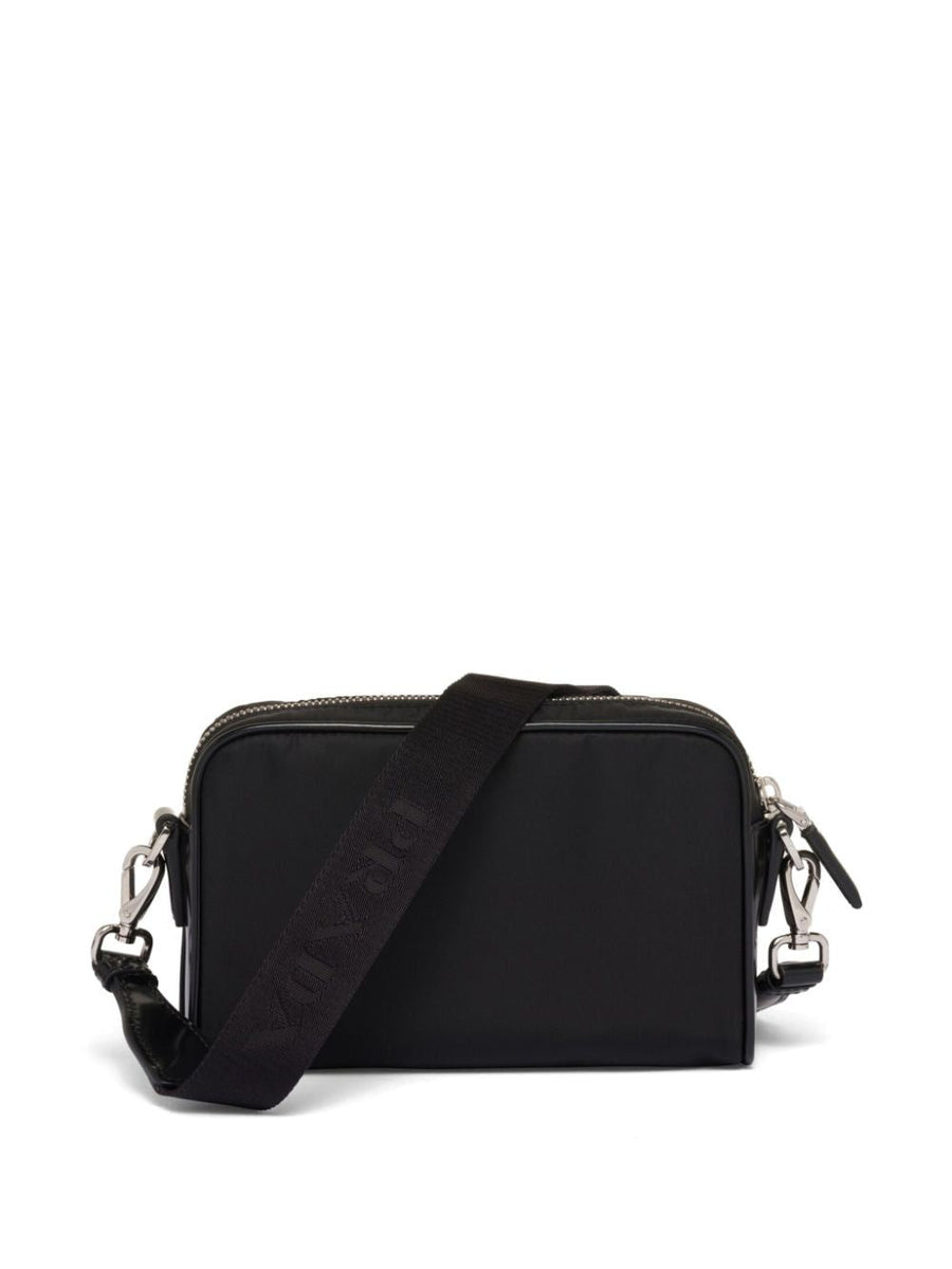 PRADA Re-Nylon and Leather Mini Crossbody Handbag