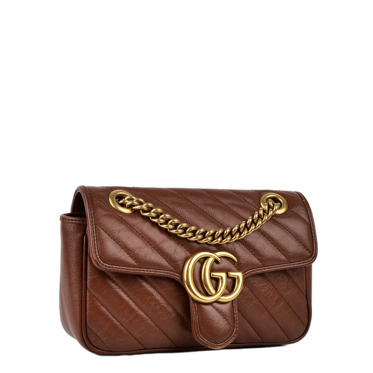 Gucci Mini Marmont Caramel Shoulder Bag.