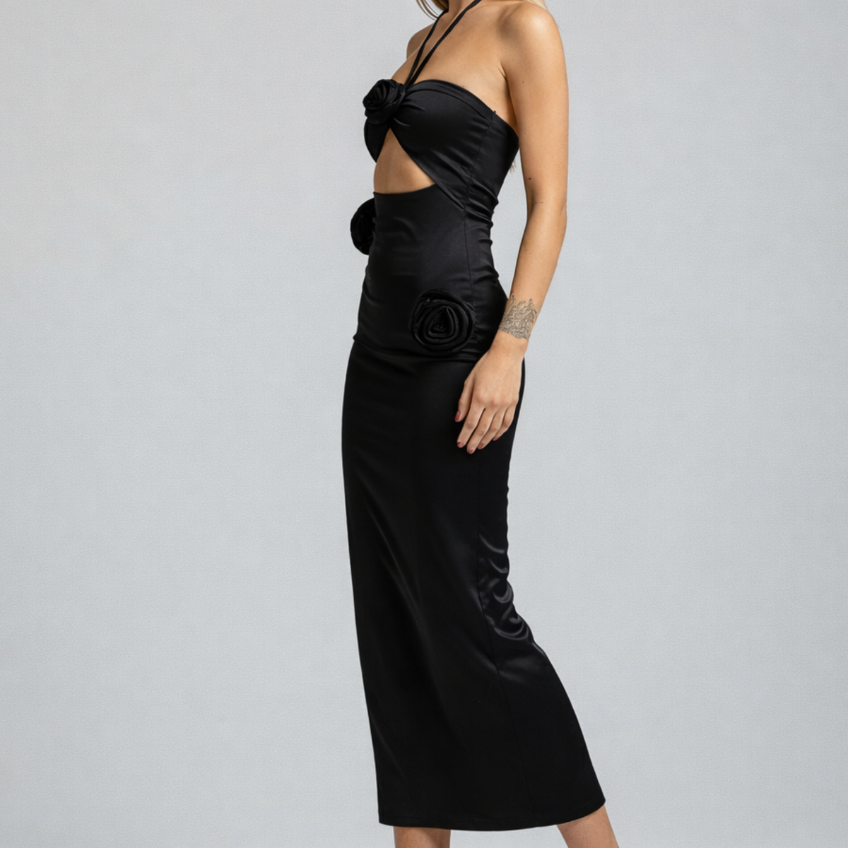 Rosalia | Midi Dress with Halter Neck