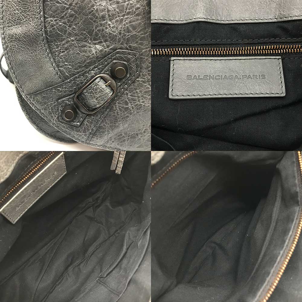 balenciaga Leather Classic Neo Folk Shoulder Bag 285346
