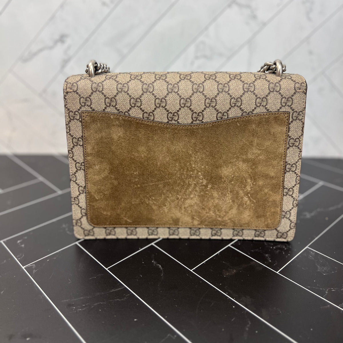 Gucci Supreme Embroidered Floral Butterfly Coated Canvas Dionysus Shoulder Bag