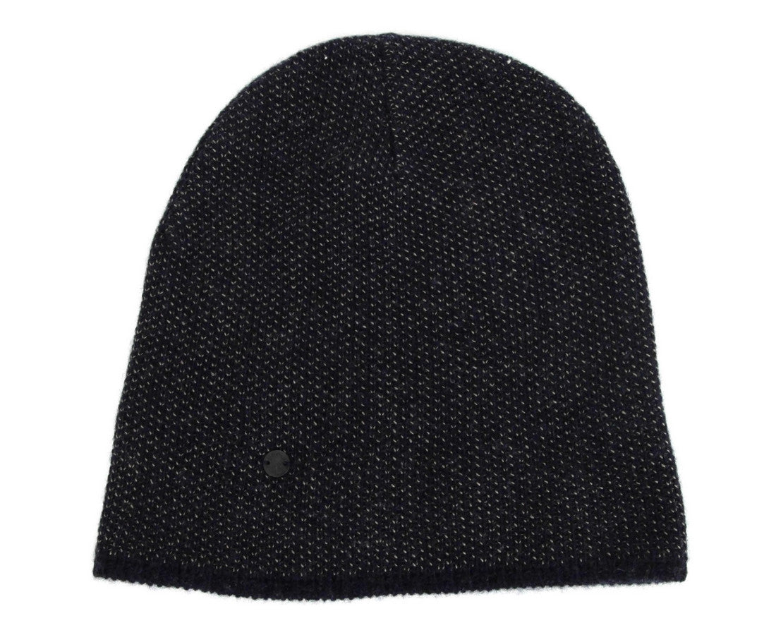 Gucci Unisex Dark Blue Wool Cashmere cotton Beanie Hat with Logo