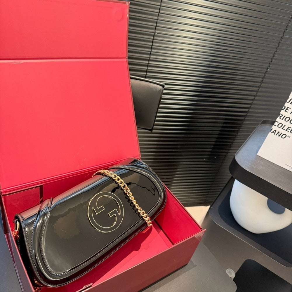 GG BLONDIE SMALL SHOULDER BAG BLACK 29CM 814952 AAEEY 1000