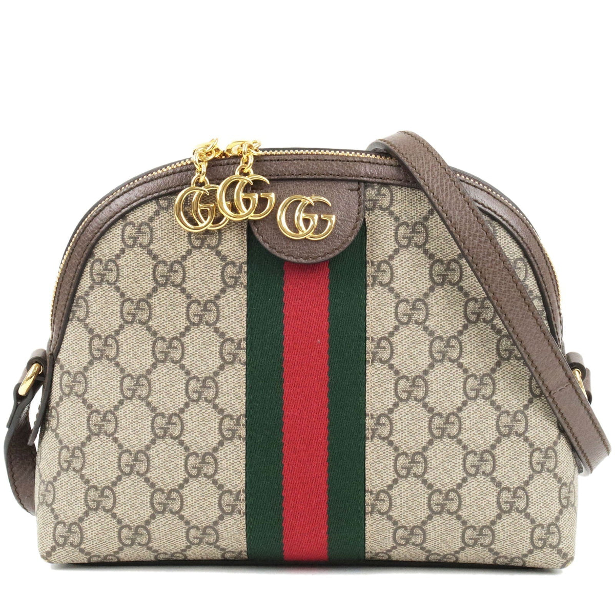 GUCCI Ophidia Sherry GG Supreme Leather Shoulder Bag 499621