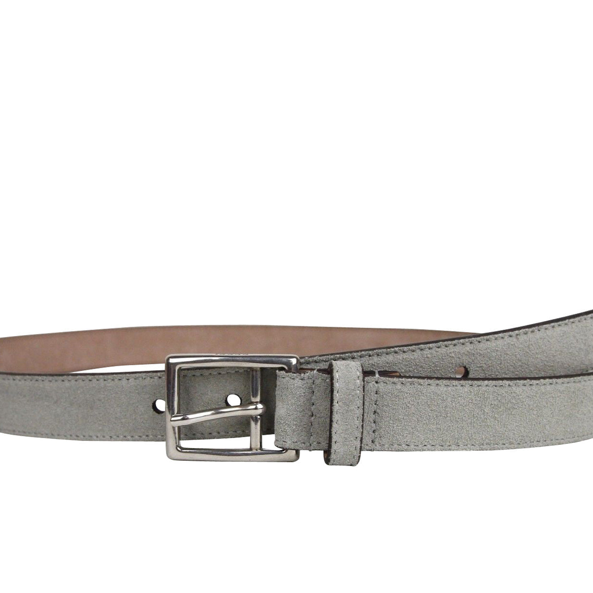 Gucci Men's Silver Light Gray Fabric Leather Belt Buckle 368193 1417