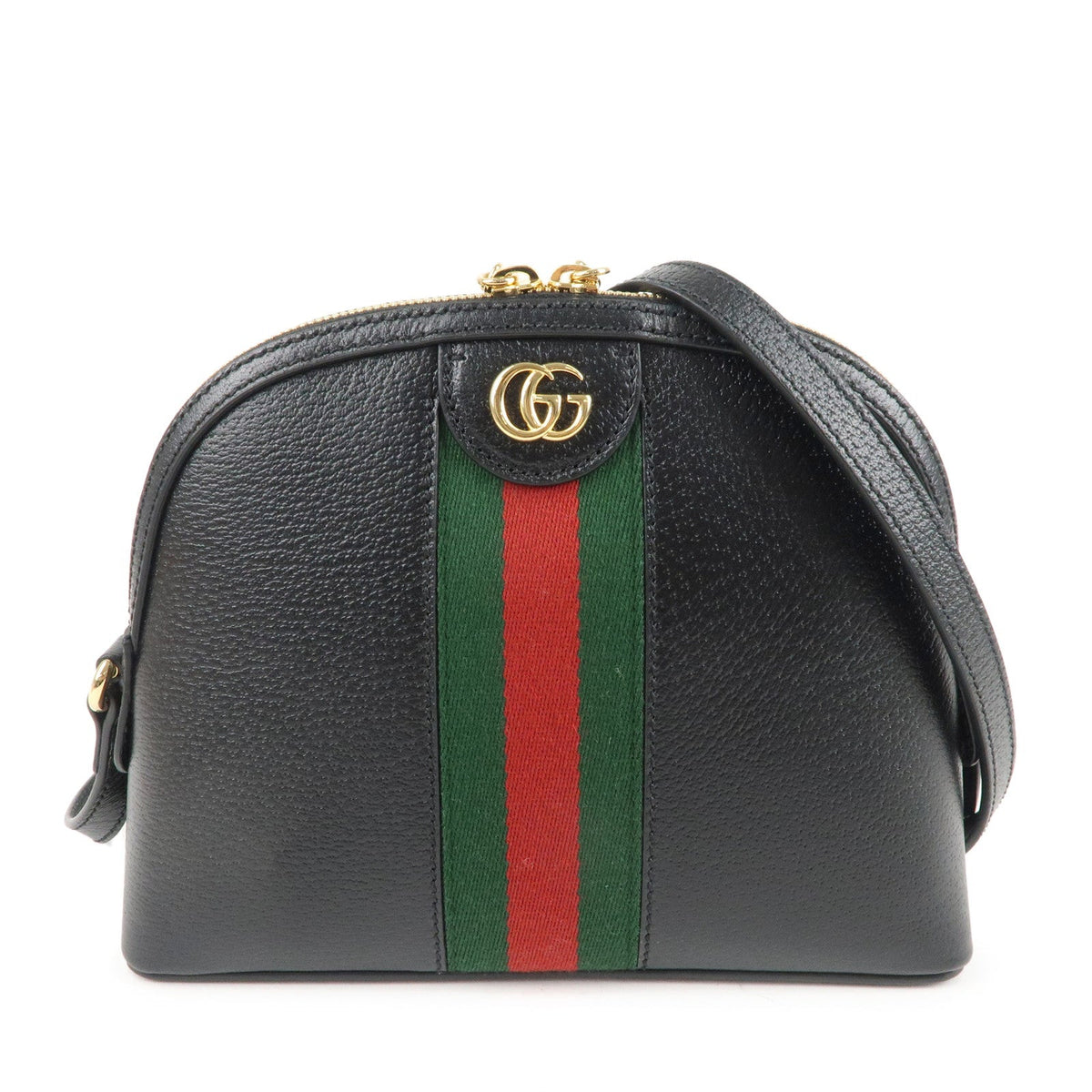 GUCCI Ophidia Leather Cross Body Shoulder Bag Black 719881