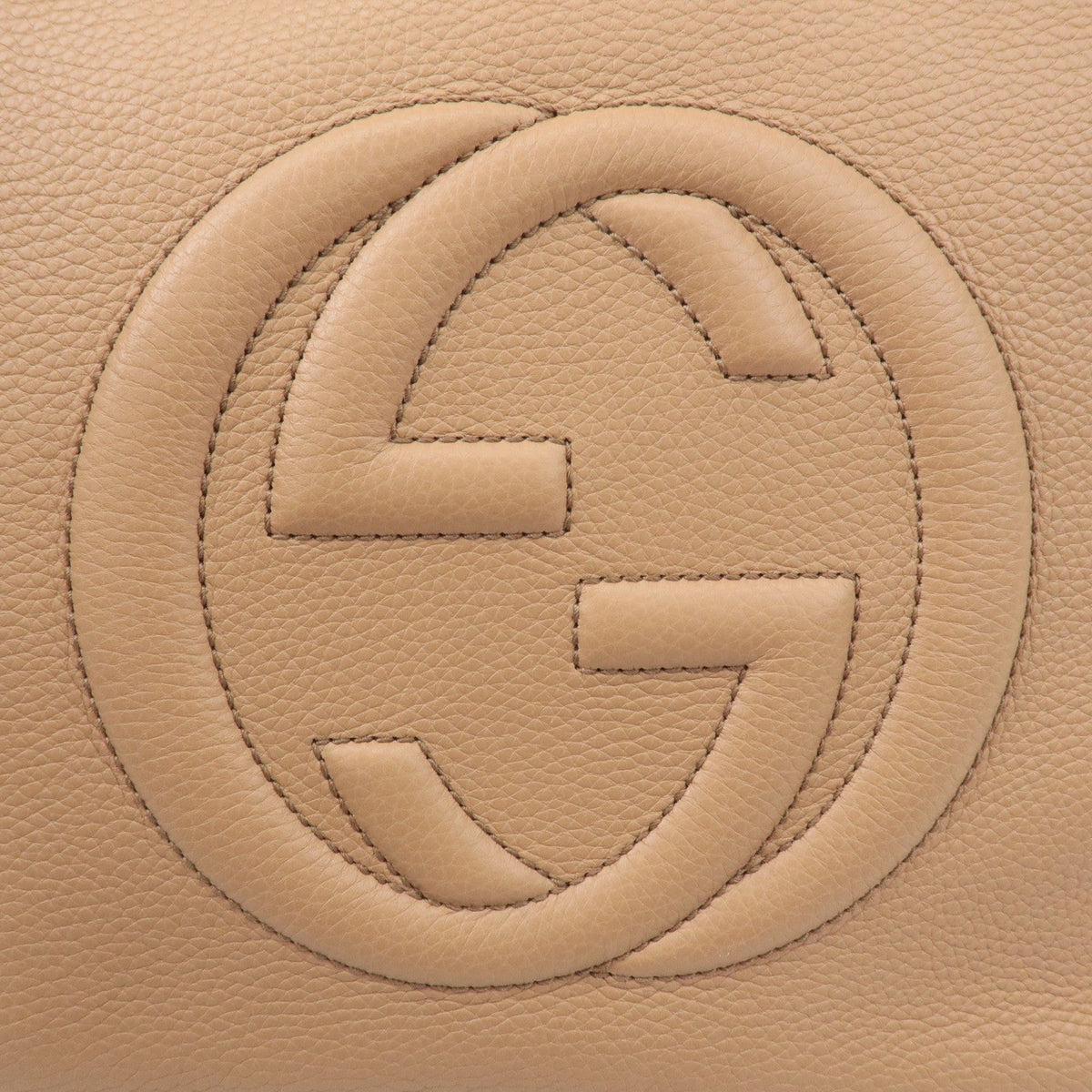 GUCCI SOHO Leather 2Way Shoulder Bag Hand Bag Beige 536194