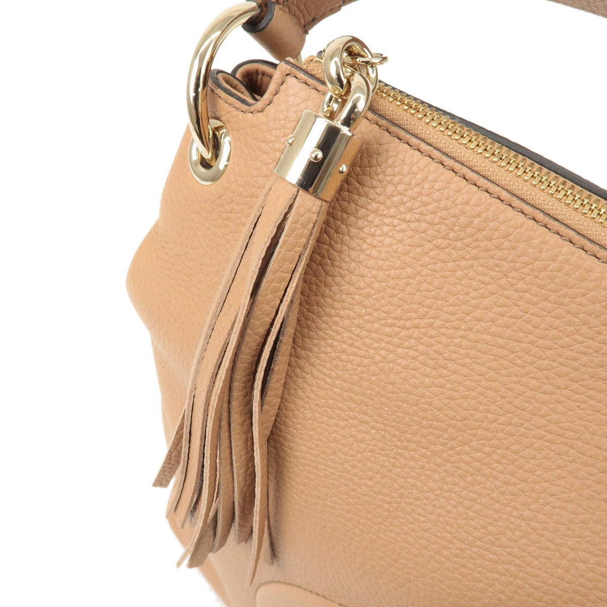 GUCCI SOHO Leather 2Way Shoulder Bag Hand Bag Beige 536194