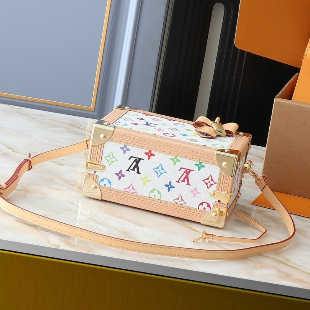 LV X MURAKAMI PETITE VALISE MONOGRAM CANVAS WHITE 22CM M13125