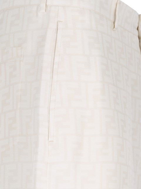 Fendi Men Ff' Silk Shorts