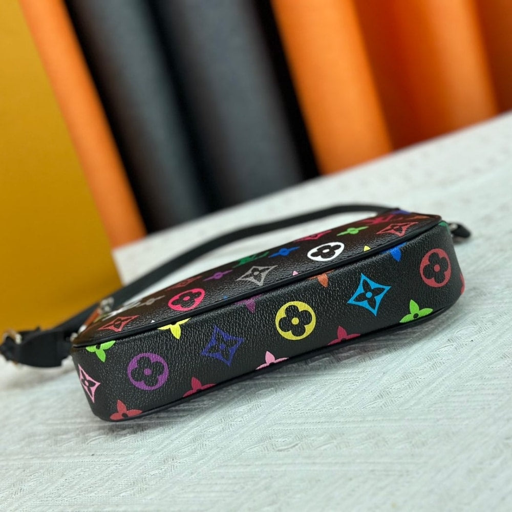 LV X MURAKAMI POCHETTE ACCESSOIRES MULTICOLORE NOIR 22CM M13663
