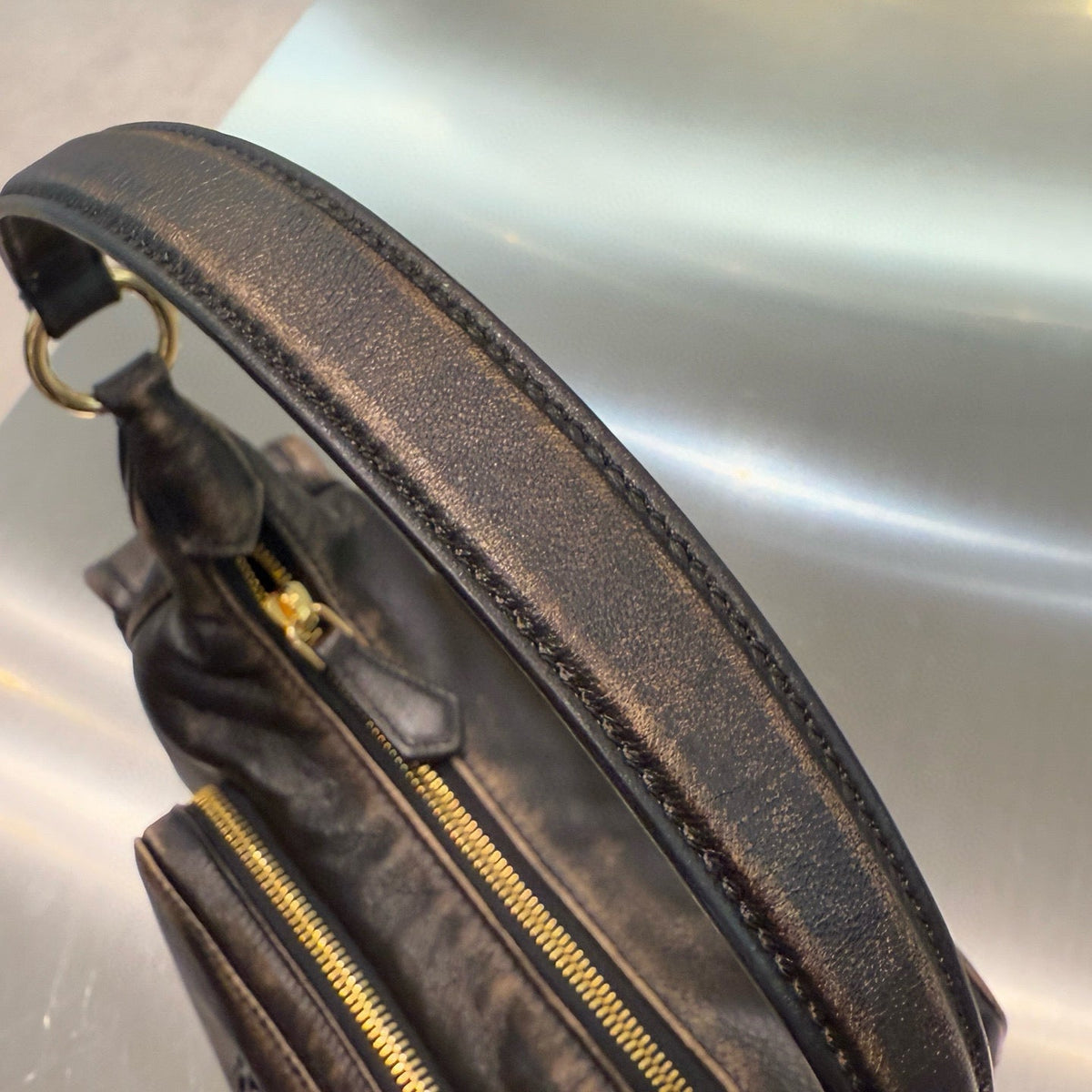MIU M POCKET NAPPA LEATHER BAG