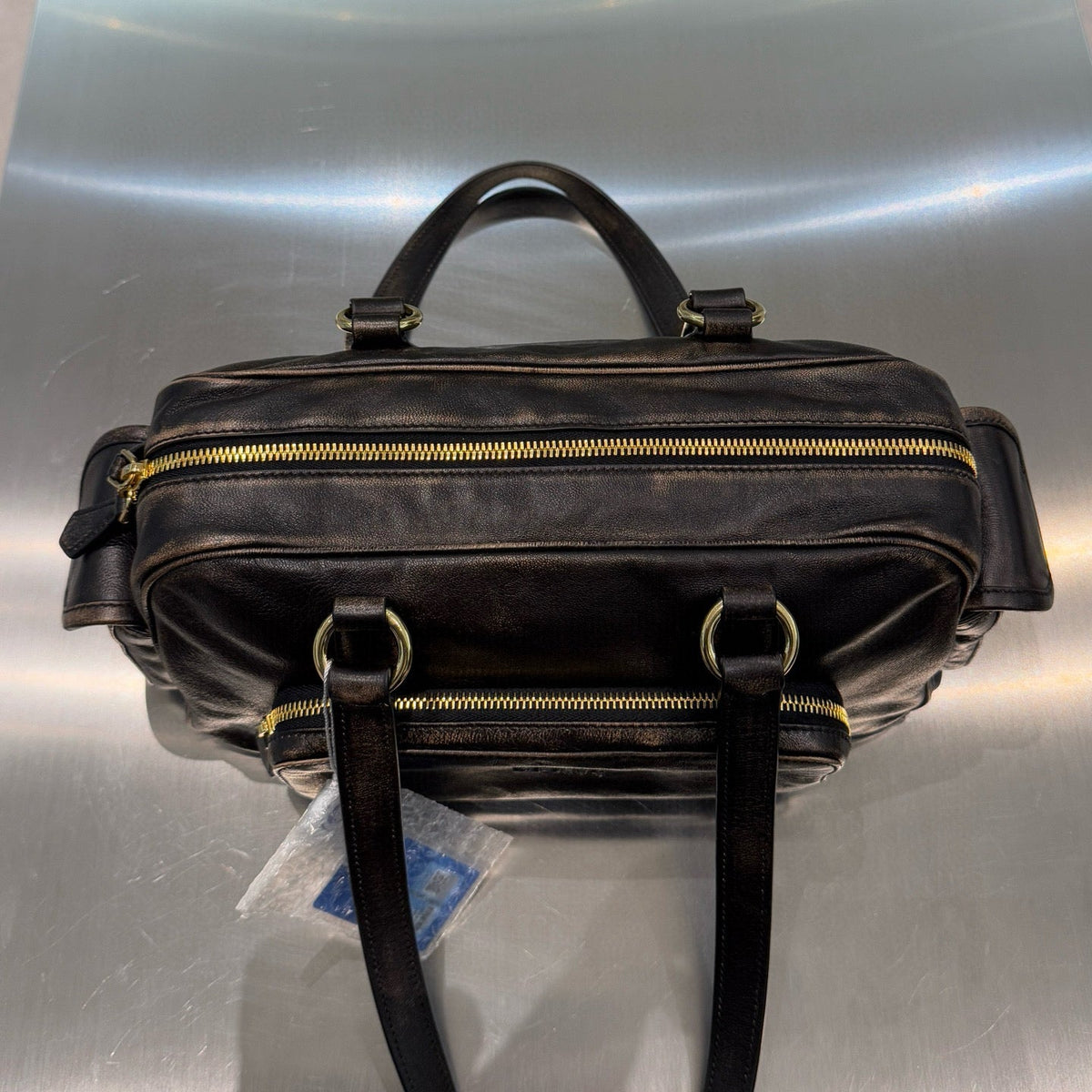 MIU M NAPPA LEATHER TOP HANDLE BAG
