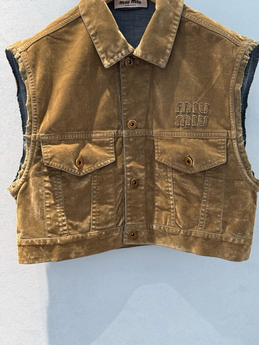MIU M CROP VEST