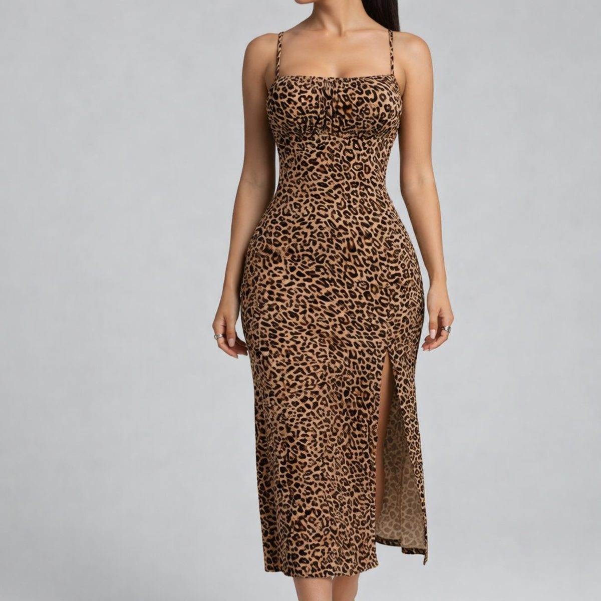 Lila | Midi Dress with Side Split