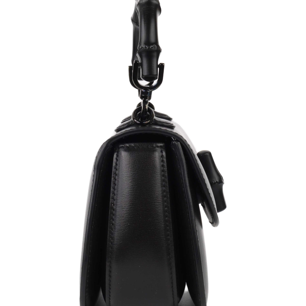 Gucci Bamboo 1947 Mini Top Handle Bag Black.