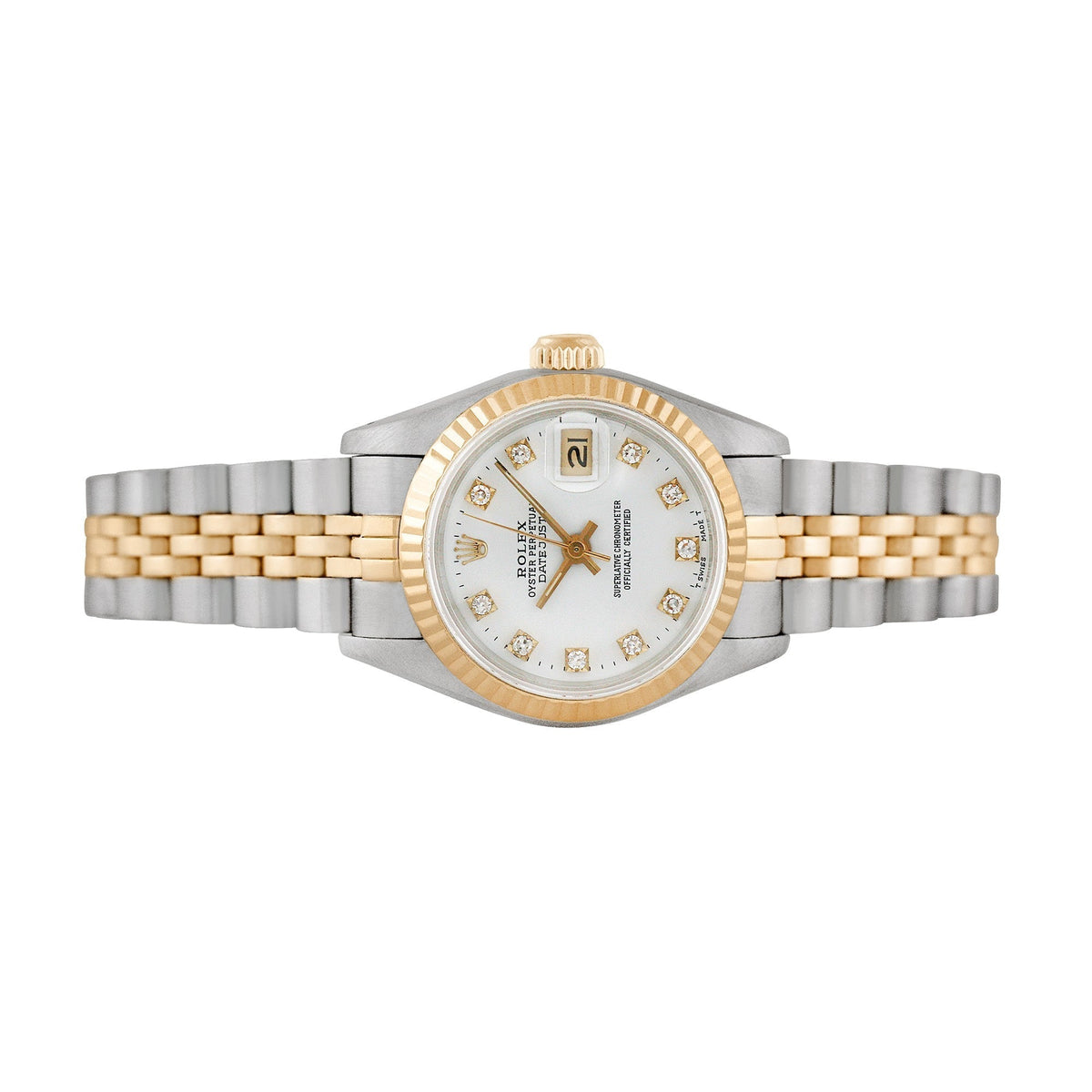 Rolex Ladies Two-tone Datejust with Factory diamonds, item #8