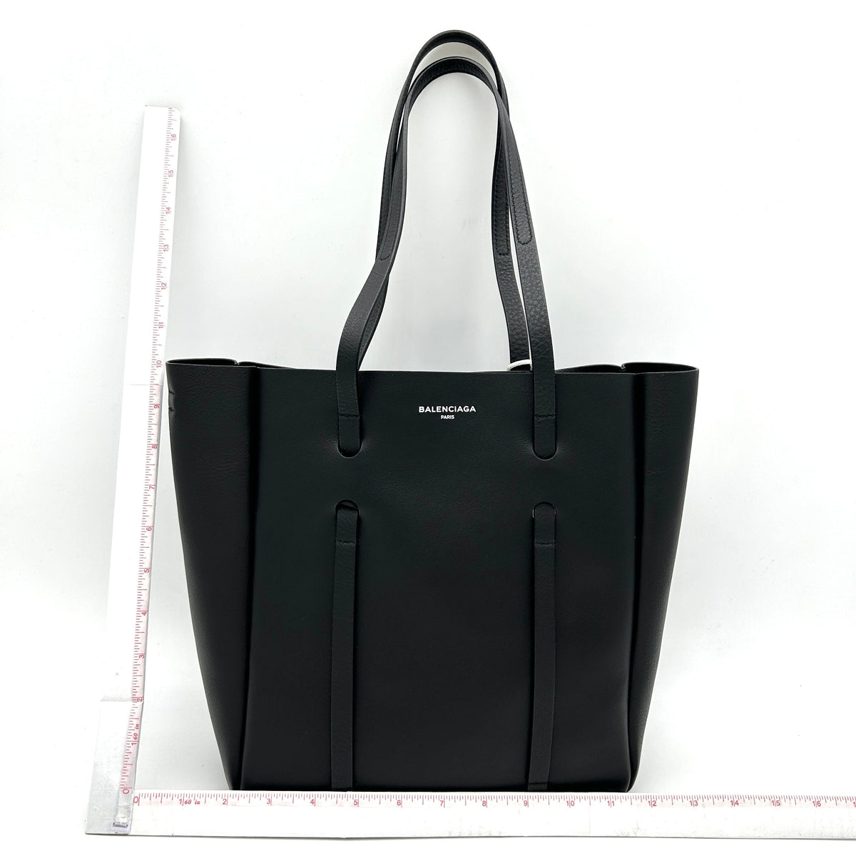 balenciaga Veau Baltimore Double Sided Small Everyday Tote Gris Fossile Black LA30024