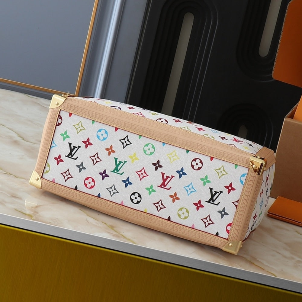 LV X MURAKAMI ONTHEGO MM MONOGRAM WHITE 35CM M13079