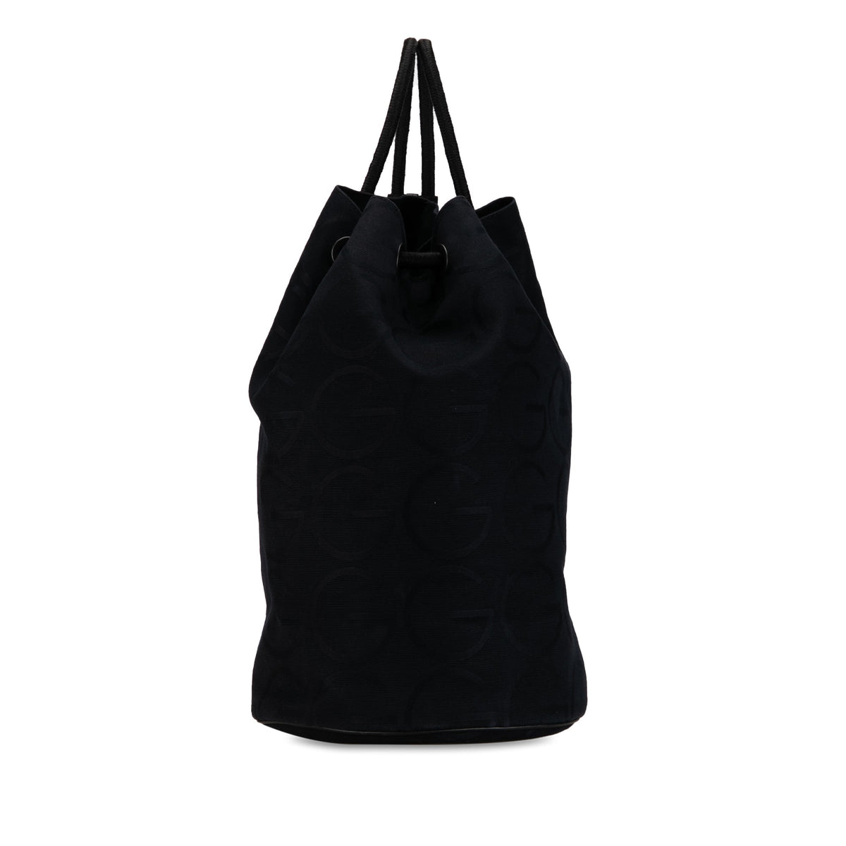 GUCCI G Monogram Canvas Drawstring Sling Bag