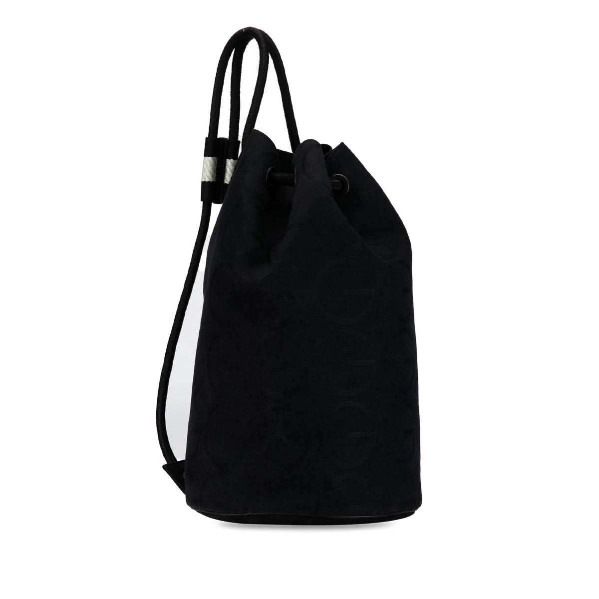 GUCCI G Monogram Canvas Drawstring Sling Bag