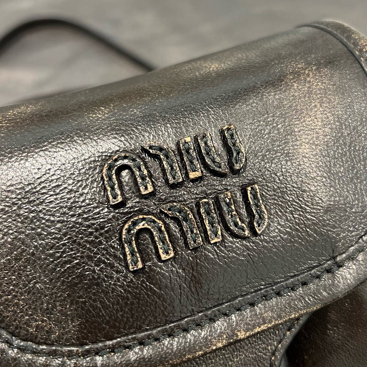 MIU M LEATHER BACKPACK