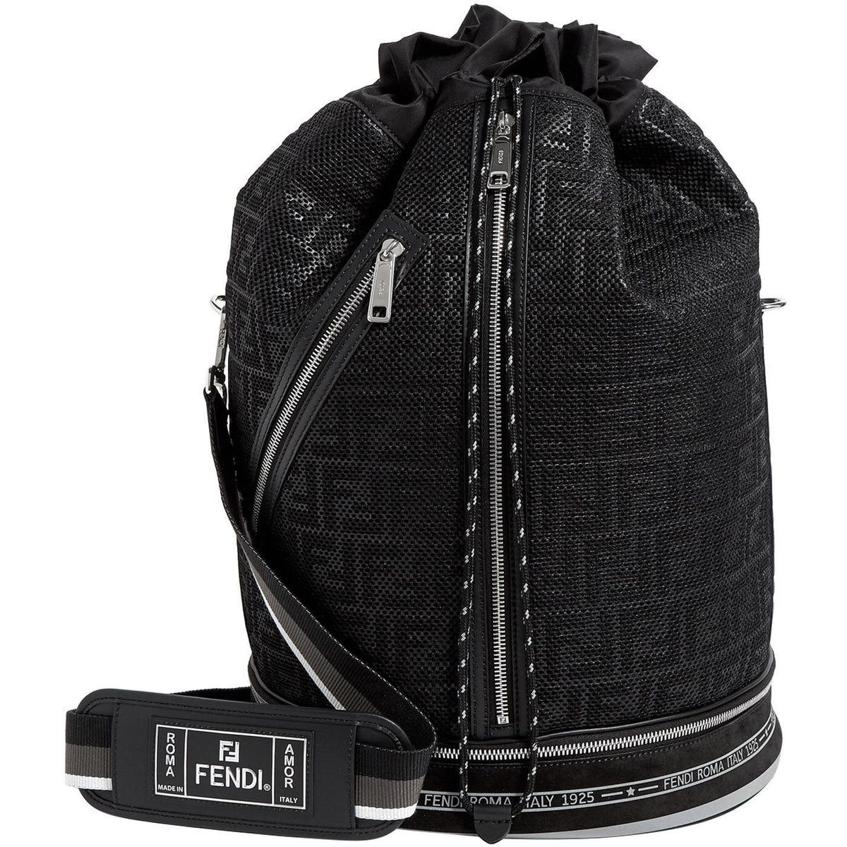 Fendi FF Mesh Drawstring Carryall Bag