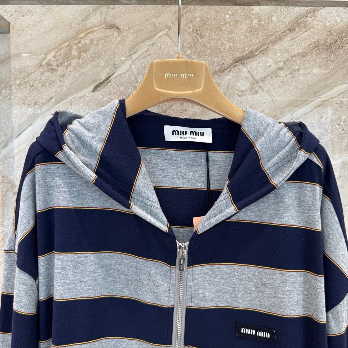 MIU M ZIP HOODIE