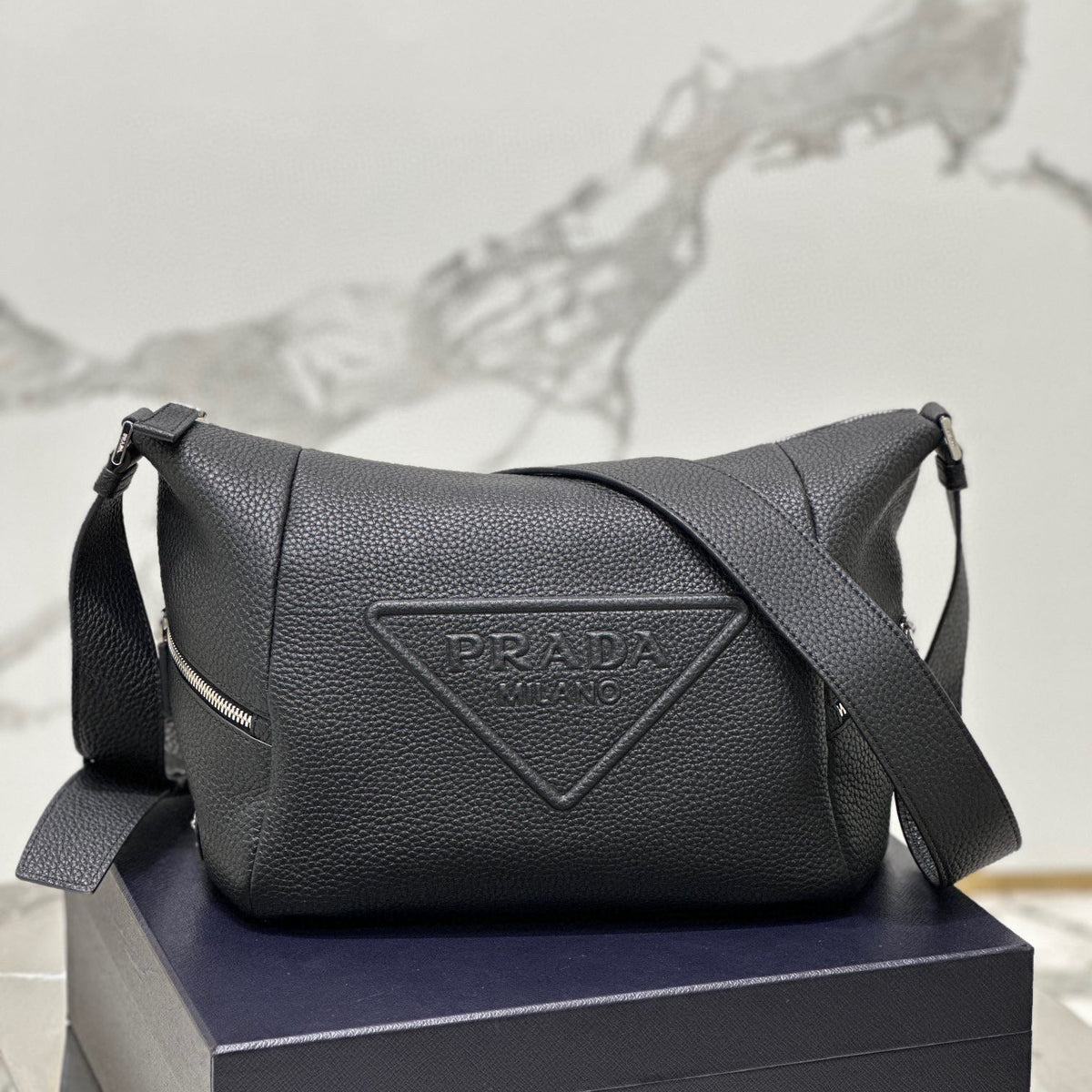 PD LEATHER BAG WITH SHOULDER STRAP