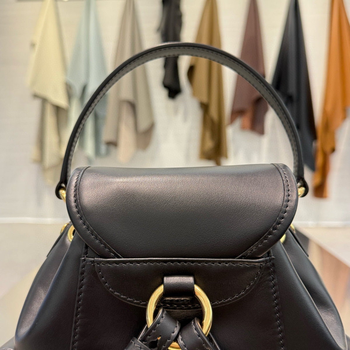 MIU M LEATHER BACKPACK
