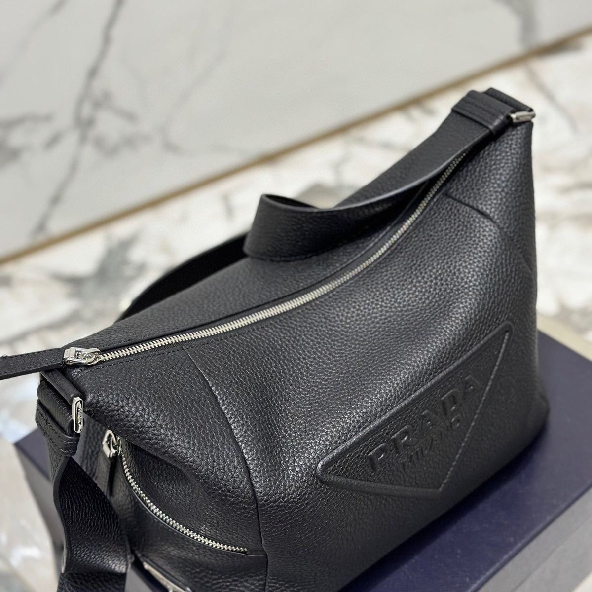PD LEATHER BAG WITH SHOULDER STRAP