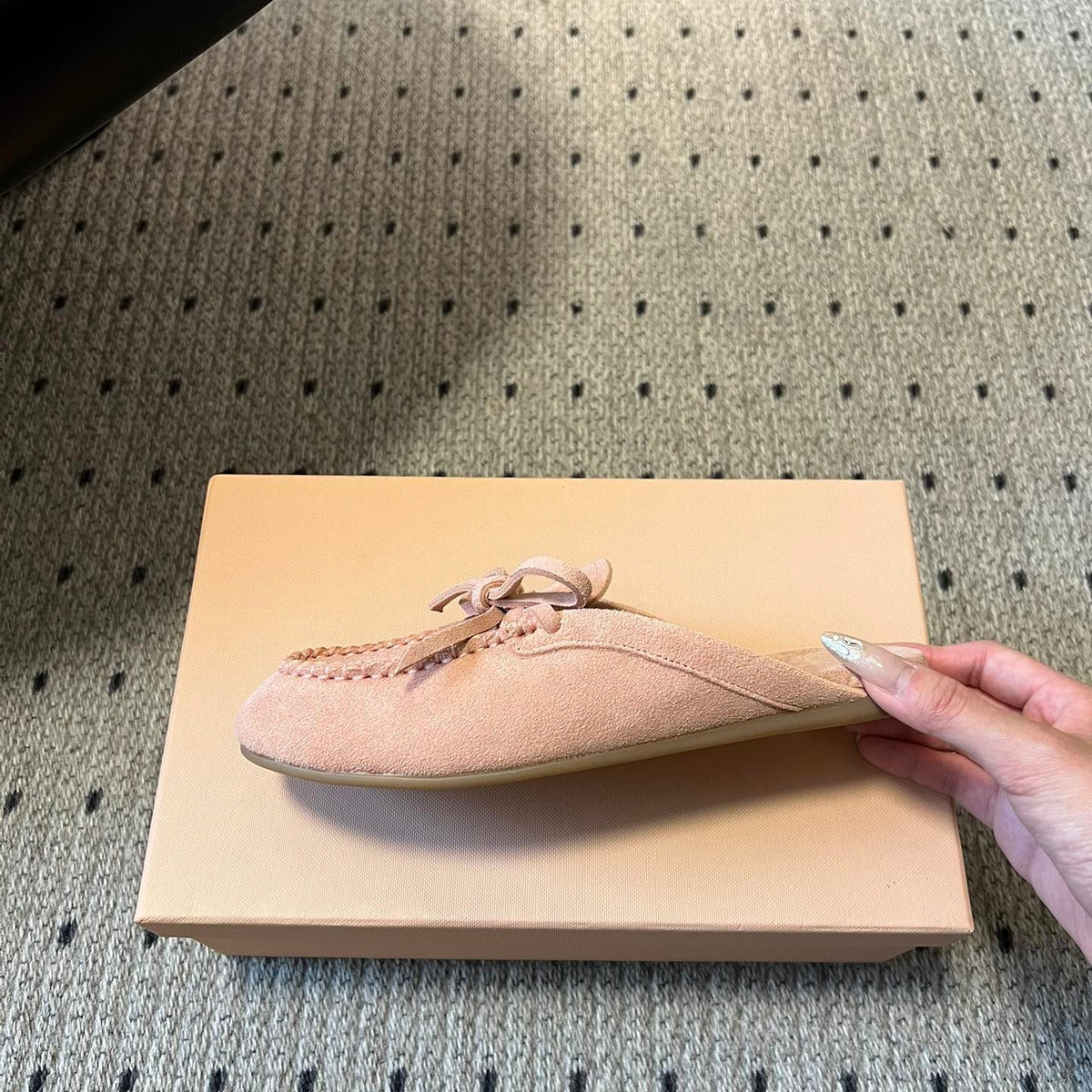 MIU M SUEDE MULES