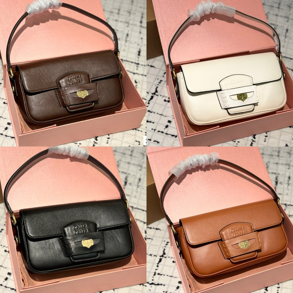 MIUMIU PENNY BAG CHALK COGNAC 24CM  5BD270 ACRM F0046 V OOO