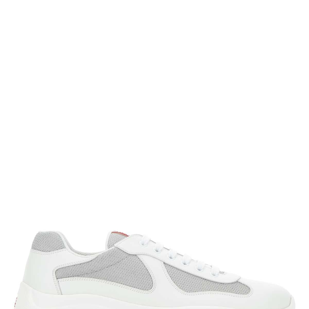PRADA Two-Tone Leather and Tech Fabric Sneakers for Men