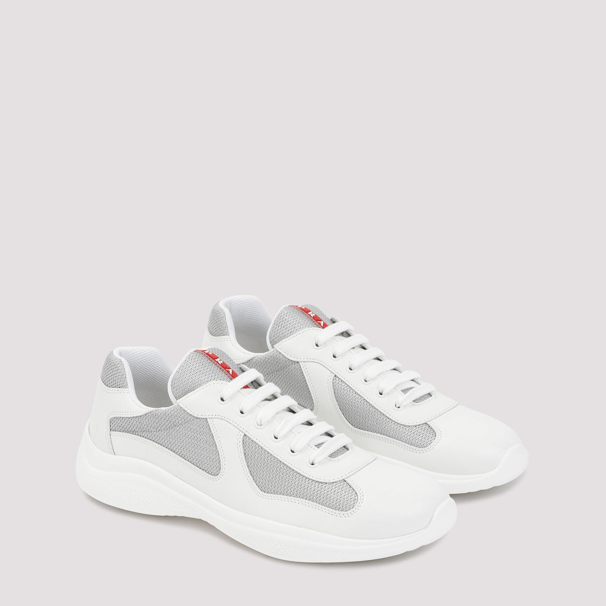 PRADA Two-Tone Leather and Tech Fabric Sneakers for Men