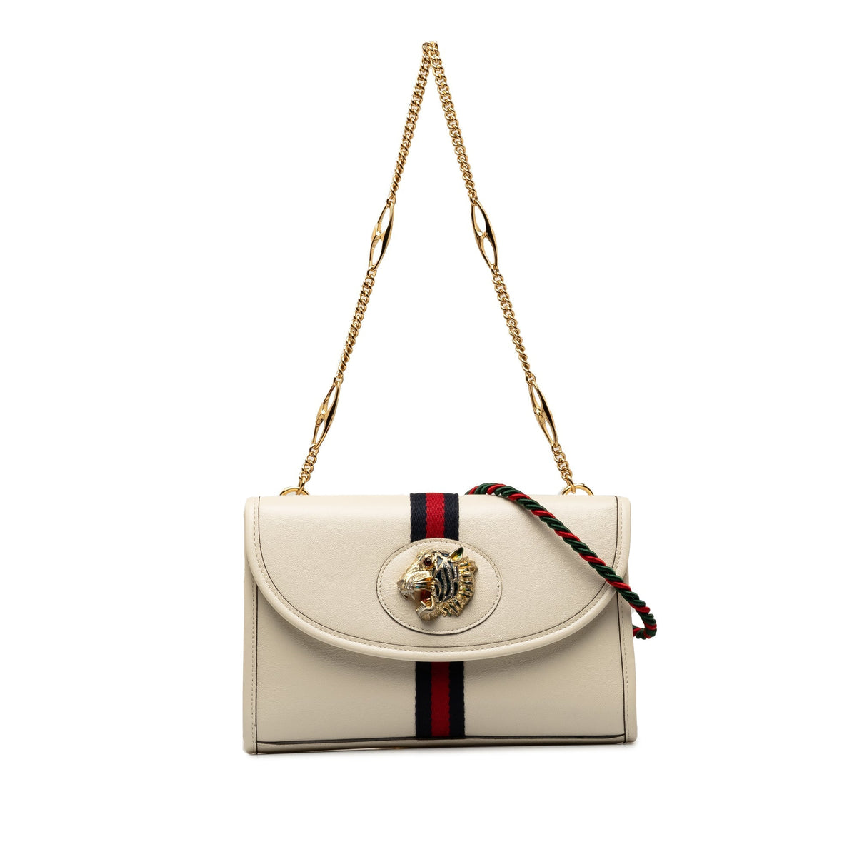 GUCCI Small Rajah Web Chain Crossbody Bag