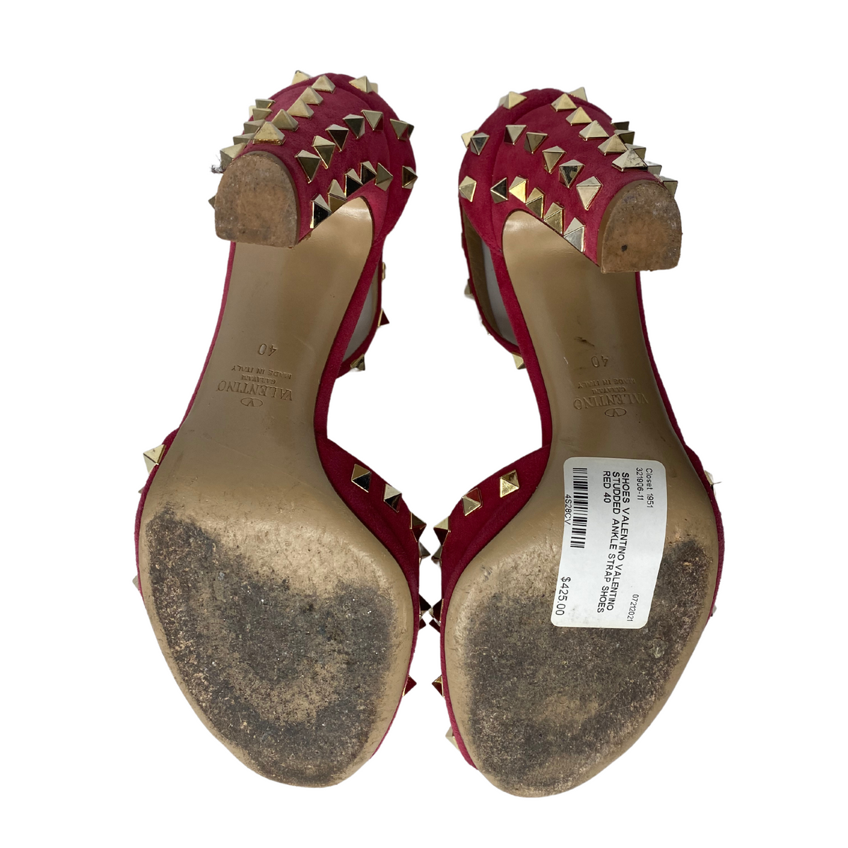 Valentino Rockstud Ankle Strap Pumps |US10|IT40|