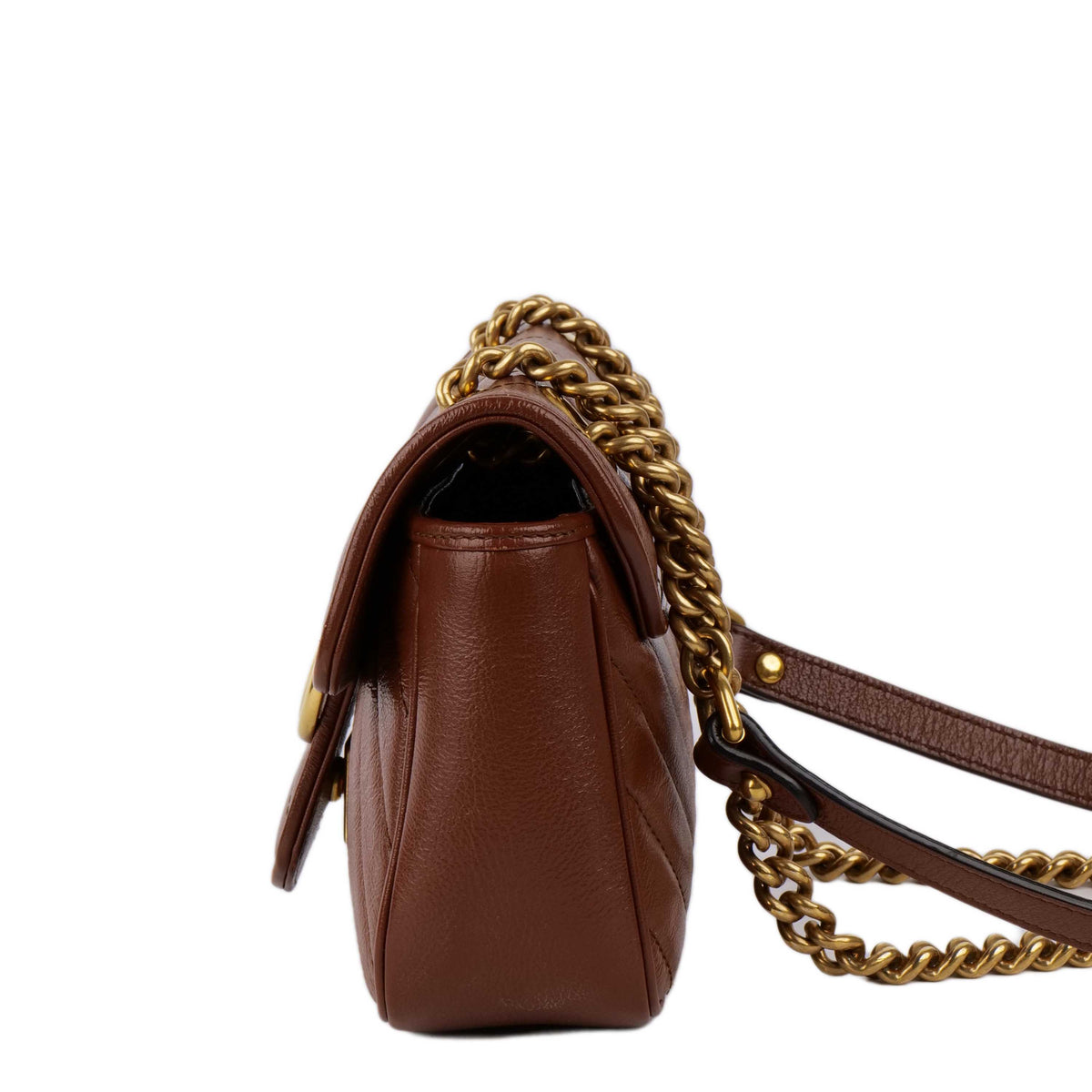 Gucci Mini Marmont Caramel Shoulder Bag.