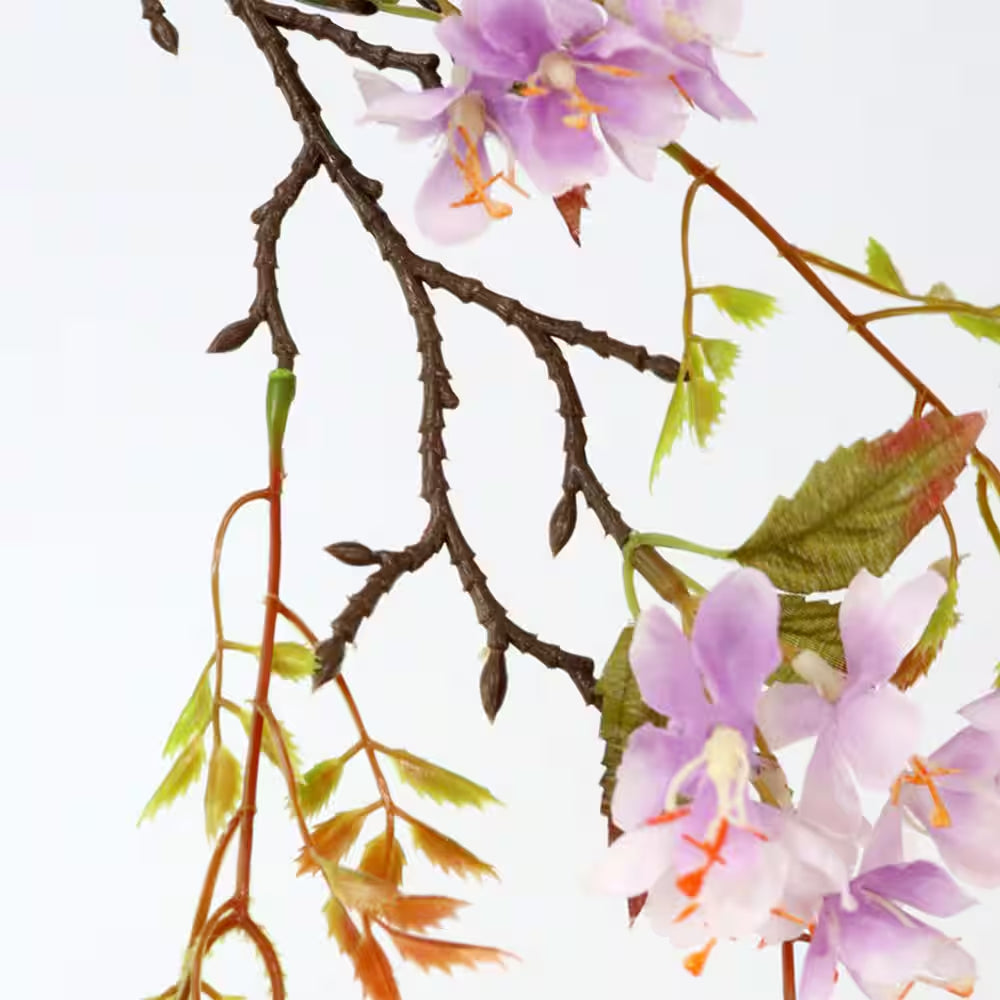 4.6 Ft. Artificial Trees, Realistic Potted Silk Begonia Flower Tree, Faux Artificial Tree in Potted