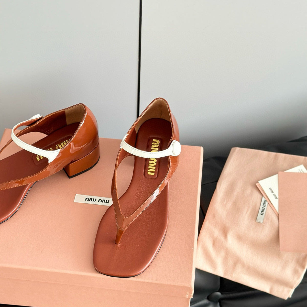 MIU M THONG SANDALS