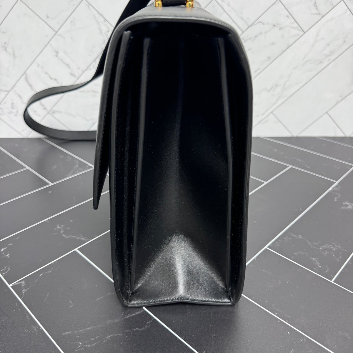 BRAND NEW Gucci Black Leather Zumie Shoulder Bag