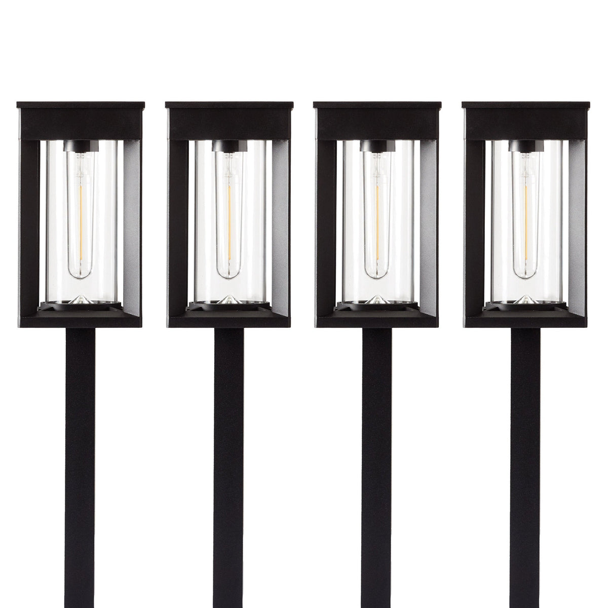 GTX Solar LED Pathway Lights, 4-Pack