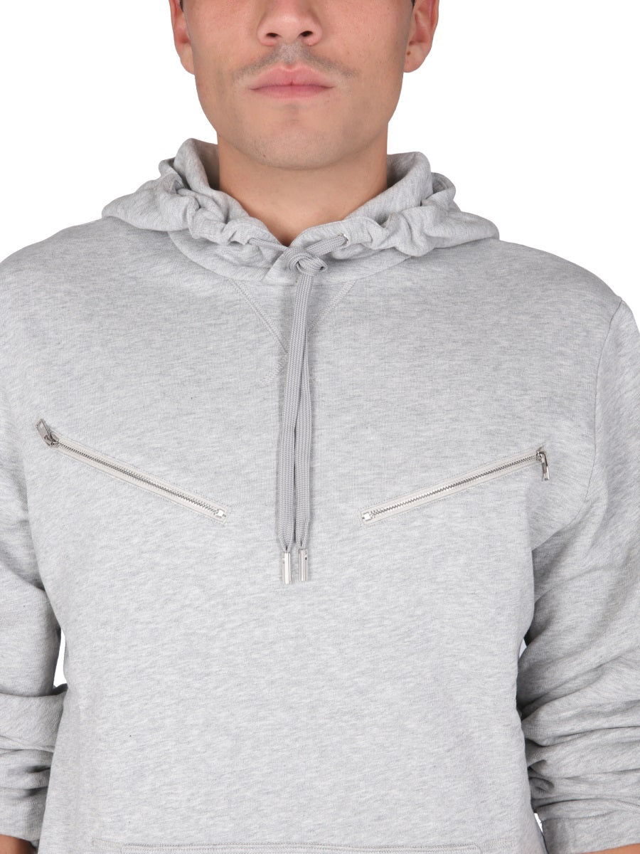 Alexander Mcqueen Men Sweatshirt With Embroidered Skull