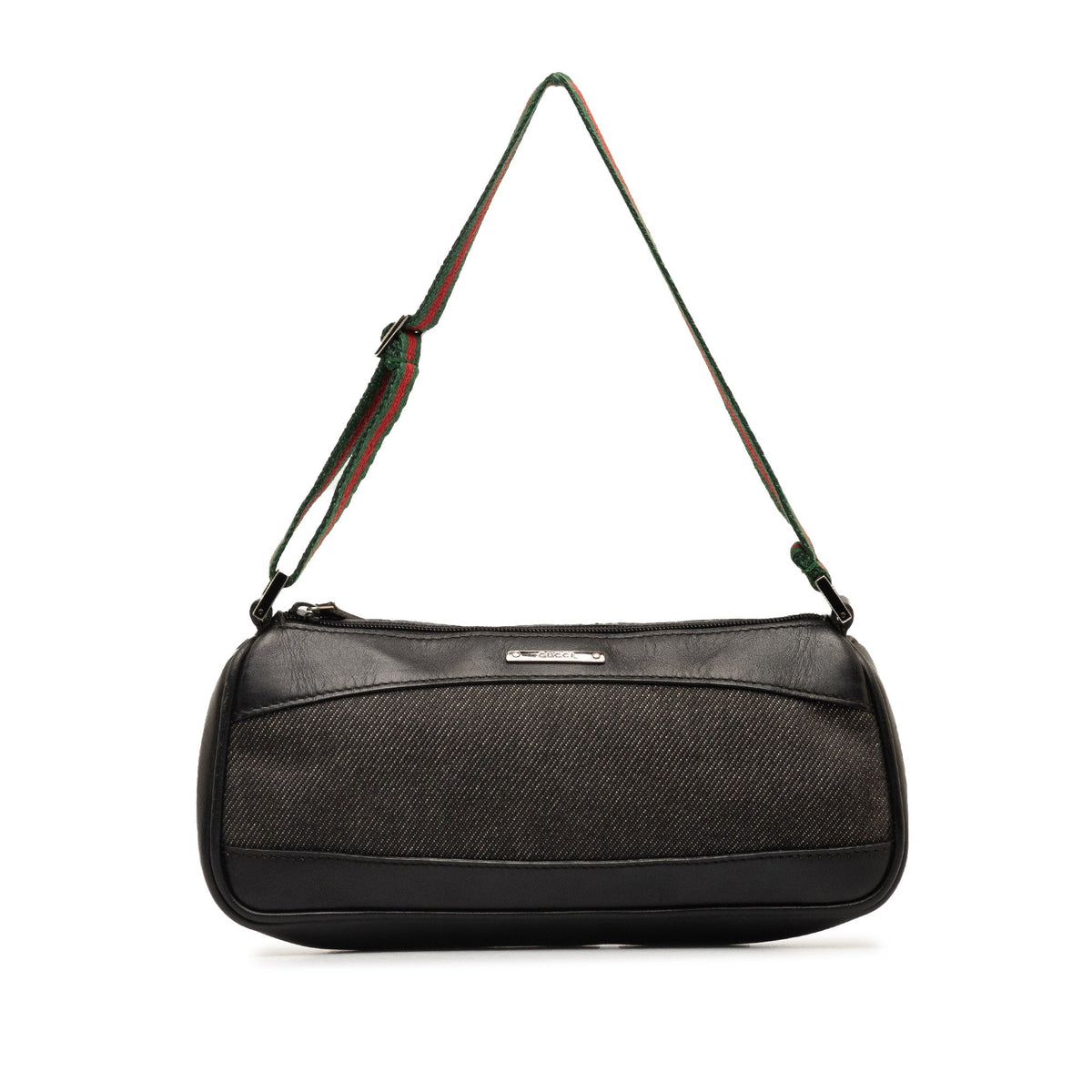 GUCCI Web Denim Baguette
