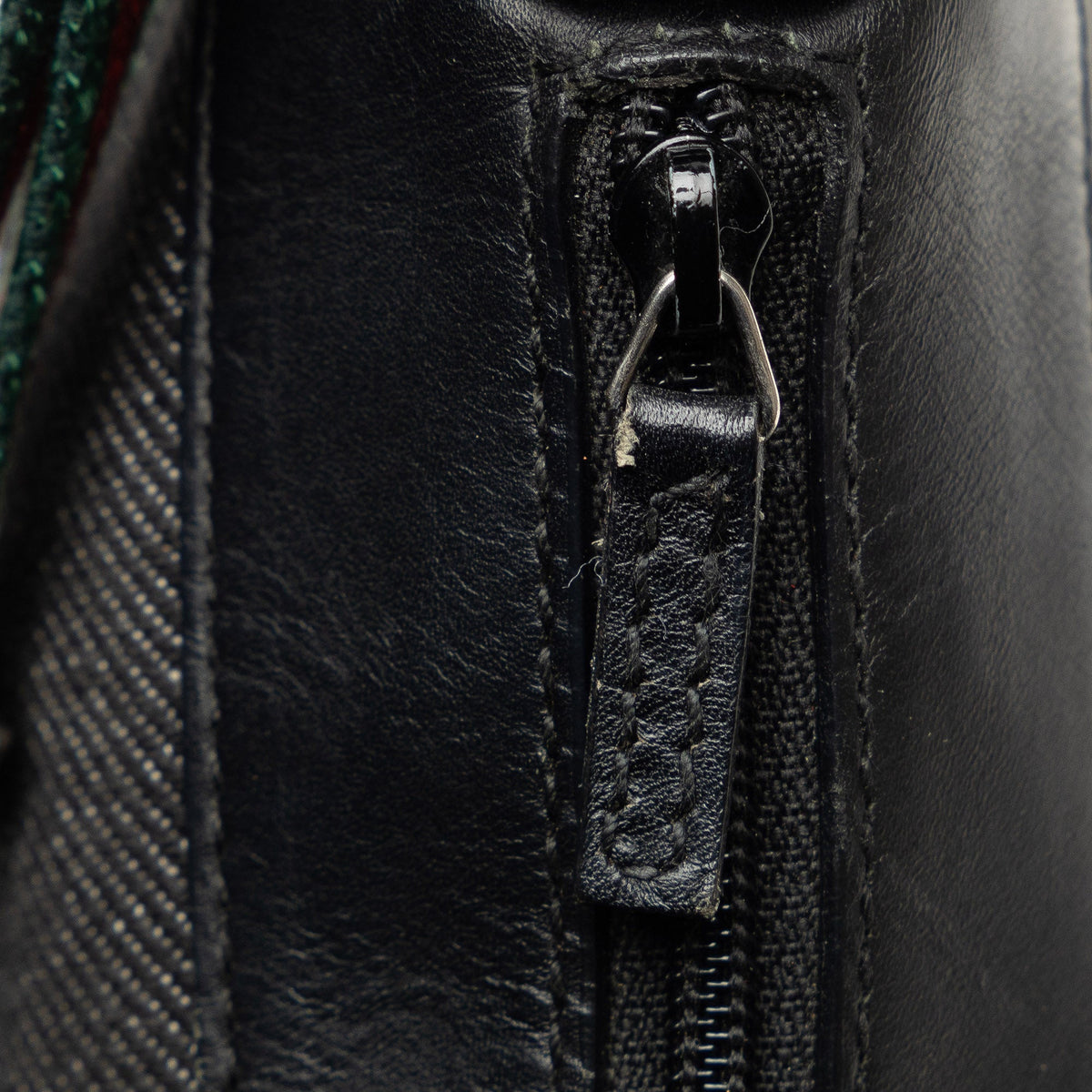 GUCCI Web Denim Baguette